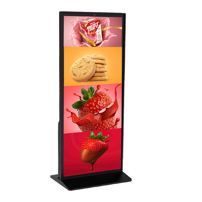 OEM sàn đứng biển báo kỹ thuật số 75 inch màn hình cảm ứng Kiosk màn hình LCD 4K