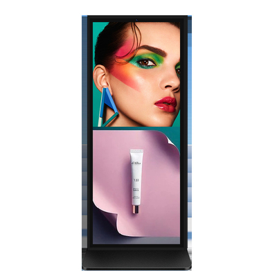 70 75 85 98 inch sàn đứng Digital Signage màn hình đầy đủ Với 60000 giờ cuộc sống
