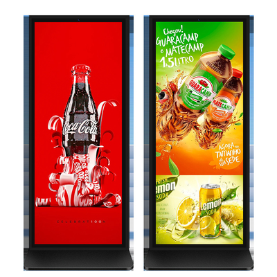 75 Inch Full Screen Floor Standing Digital Signage Kiosk 86 Inch với độ phân giải 4K