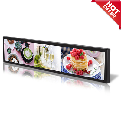 VETO 23.1 Inch LCD Ultra-Wide Bar Type Wide Advertising Display Độ sáng cao màn hình thanh kéo dài cho kệ siêu thị