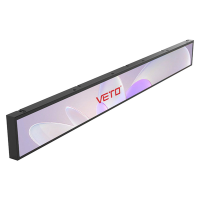 VETO 23.1 Inch Custom Size Indoor Stretched Bar LCD Panel Android Shelf Edge Quảng cáo Media Player Bar màn hình LCD