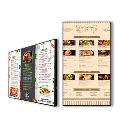 Chất lượng VETO Digital Menu Boards Bảng quảng cáo LCD gắn tường Android Digital Signage Màn hình FHD cho nhà hàng cửa hàng bán lẻ nhà máy sản xuất