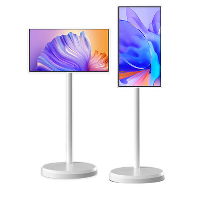 Chất lượng 32 inch độ phân giải 4K Android 15 TV di động màn hình thông minh không dây sàn đứng bảng hiệu kỹ thuật số nhà máy sản xuất