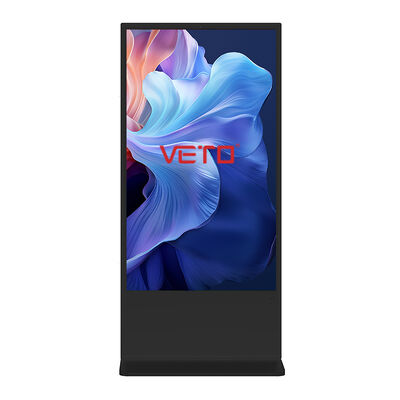 Chất lượng VETO 32-86 Inch Floor Standing Digital Signage với độ phân giải 4K Android OS và cảm ứng hồng ngoại cho quảng cáo trong nhà nhà máy sản xuất