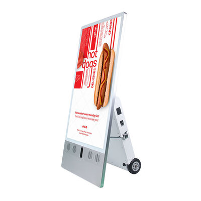 Chất lượng VETO Biển báo kỹ thuật số ngoài trời Chống nước theo tiêu chuẩn IP65 Độ sáng cao 2500 nits Màn hình quảng cáo LCD di động chạy bằng pin nhà máy sản xuất
