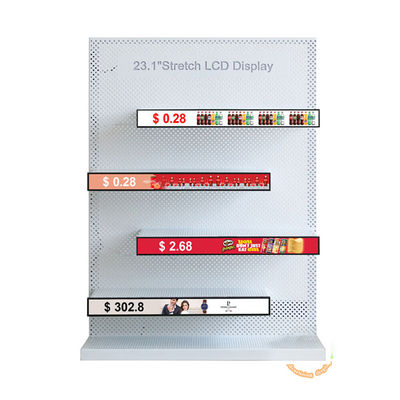 Chất lượng 23Màn hình LCD kéo dài 0,1-inch với 10-Point Touch và độ sáng 500cd / m2 cho quảng cáo cạnh kệ nhà máy